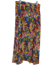 Pendleton women skirt vtg nautical pleated sz 10 colorful elastic long modest - £27.60 GBP