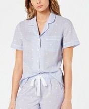 Charter Club Women&#39;s Notch Collar Woven Pajama Top, Color: EMB Stripe, Size: XXL - £11.79 GBP
