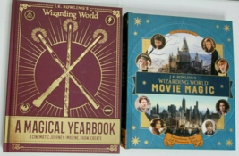 2 HARRY POTTER JK Rowling Books Lot Movie Magic Magical Yearbook Wizarding World - £12.02 GBP