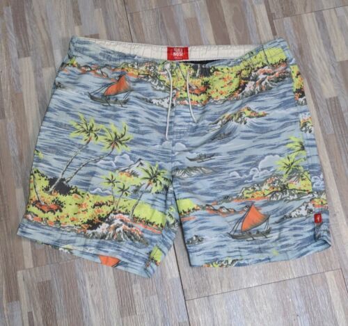 Toes On The Nose Men Board Shorts Size Med Swim Trunks Colorful Hawaiian... - $20.90