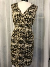 Ann Taylor Petite Women&#39;s Tan, Brown and Black Print Dress Size 10 P NWT - £39.69 GBP