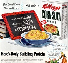 Kelloggs Corn Soya Shreds 1948 Advertisement Cereal Variety Pack DWHH4 - £47.18 GBP