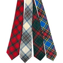 4 Men&#39;s Vintage Scottish Tartan Plaid Neck Ties Various Clans Scotland W... - $46.54