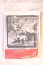 Vintage Playful Pandas Needlepoint Picture by LeWards.  - $28.71