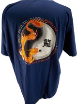 Year Of The Dragon T-SHIRT Sz L Blue Fortune Designs Clctn YIN/YANG Symbol Nwot - £10.44 GBP