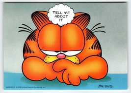 Garfield Tell Me About It Postcard Signed Jim Davis Comic Cat 1978 Continental - $9.00