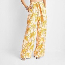 Women&#39;S Wide Leg Relaxed Palm Tree Pants - - $39.99