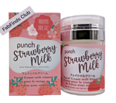 Punch Strawberry Milk Facial Cream Vitamin E for Glowing Skin 4.05oz/120ml - £16.56 GBP