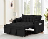 Convertible 55&quot; Sleeper Sofa Adjustable Backrest, Pull Out Bed And 2 Pil... - $1,092.99