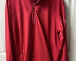 Level Wear PGA Gold Quarter Zip Bright Red Vented Pullover Jacket Long S... - £14.99 GBP