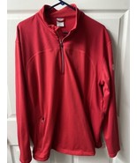 Level Wear PGA Gold Quarter Zip Bright Red Vented Pullover Jacket Long S... - £15.03 GBP