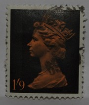 Vintage Stamps British Great Britain Elizabeth 1&#39;9 Shilling Pence Uk Gb X1 B6 - £1.38 GBP