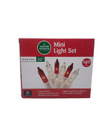 140 Red &amp; Clear White Mini Lights White Wire Christmas New - $13.56 CAD