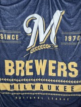 Milwaukee Brewers Stadium Insiders Club Blanket Lightweight 77&quot; x 58&quot; - £18.61 GBP