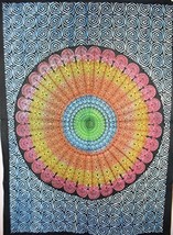 Traditional Jaipur Hand Painted Colorful Indian Mandala Poster, Wall Decor, Hipp - £14.17 GBP
