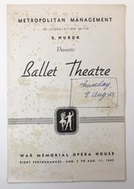 War Memorial Opera House  Ballet Theatre Presents RUSSIAN BALLET  1945 Program - £11.99 GBP