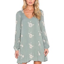 Free People Revolve Misty Green Emma Embroidered Dress Medium - $56.10
