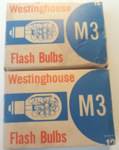 Lot of 12 Unused Westinghouse M3B Clear Flashbulbs Flash Bulbs Camera - £6.32 GBP