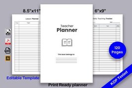 90 Days Teacher Planner KDP Interior Printable Digital Download  - £2.15 GBP