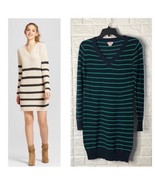 NWT Mossimo navy striped v-neck sweater dress Women’s Size M Medium - €16,94 EUR
