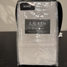 RALPH LAUREN 2 PC Cotton Dunham Sateen Dove Gray KING Pillowcases NEW $50 - $29.69