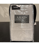 RALPH LAUREN 2 PC Cotton Dunham Sateen Dove Gray KING Pillowcases NEW $50 - $29.69
