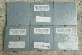 (Lot Of 6) No.12 Electrical Box Cover 4&quot; x 4-1/8&quot; Metal Square Flat Blan... - $11.07