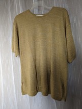 Kathryn Deene Sweater Gold Metallic New York Lux Tunic Women Elegant Par... - £31.51 GBP