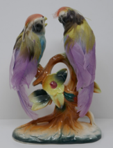 Empress by Haruta Porcelain Lovebird Parakeet Birds with Real Feathers F... - €50,38 EUR