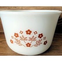 Pyrex Brown Flowers Summer Impressions Sugar Bowl Or Ramekin 1 Piece Mil... - $168.74 MXN