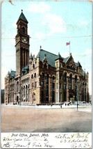 Post Office Detroit Michigan Undivided Back Postcard  1906 - £13.97 GBP