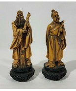 2 Of The 8 Immortals Zhang Guolao &amp; Han Xiangzi Vintage Asian Figures - $145.33 CAD