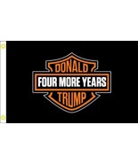 Trump Flag 3x5 FT Harley Davidson Four More Years MAGA 2024 - €15,44 EUR