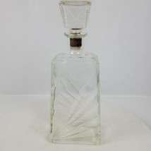 Vintage Antique Glass Bar Decanter w/ Lid 11 Inch Tall Signed - $44.88