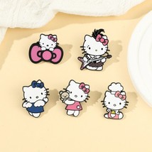 US Seller Lot of 5 Cute Cartoon Hello Kitty Metal Enamel Pins Brooches Cute Gift - £18.19 GBP