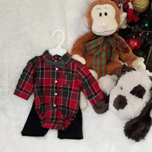 CARTER&#39;S BABY 3pc Plaid Dress Me Up Set, &quot;BABY BOY&quot; (Size 3M) ~ NEW!!! - £17.01 GBP