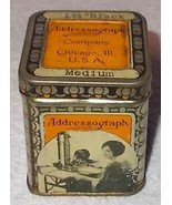 Antique Addressograph Inking Ribbon Tin Chicago Ca 1920 - £10.23 GBP