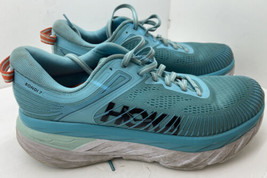 Hoka One One Womens Athletic Shoes Size 8.5 Blue Bondi 7 Running Walking - $47.50