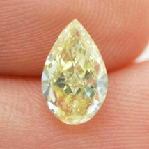Loose Pear Shape Diamond Fancy Yellow Natural Enhanced 1.02 Carat SI1 Certified - £1,114.89 GBP