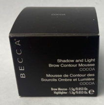 Becca Shadow and Light Brow Contour Mousse &amp; Highlighter Cocoa 0.053 oz - £9.36 GBP