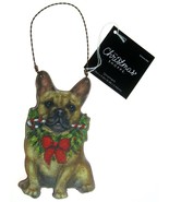 Christmas Shoppe Chihuahua Candy Cane Bow Dog Wooden Ornament Plaque Sig... - £15.23 GBP