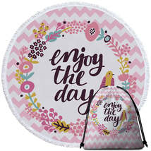 Pinkish Encouragement Round Beach Towel - $14.90+