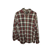 Vtg David Taylor Mens XL Shirt Plaid Red Green White Flannel 90s 100% Co... - $31.55