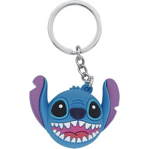 Lilo &amp; Stitch Deluxe Stitch Smiling Face Ball Keyring Blue - £9.64 GBP