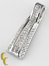 14k or Blanc Élégant Diamant Pavé Pendentif Carats = Environ 5 Carats - £2,851.80 GBP