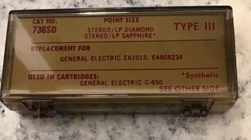 RECOTON 736-SD Type 3 Hand Polished Diamond Stylus Vintage Replacement Needle Item image 8