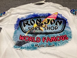 Ron Jon Surf Shop T Shirt Mens Medium Myrtle Beach Graphic Spell out Lon... - $14.80