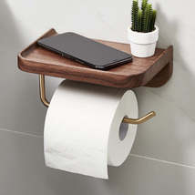 Solid Wood Creative Wall-mounted Paper Towel Rack Toilet Roll Holder Wal... - £186.88 GBP