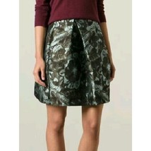 New Pinko Ortrugo Jacquard Abstract Mini Skirt Size 2 $194 Pleated Weave... - £32.78 GBP