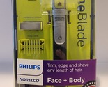 Philips Norelco OneBlade Hybrid Cordless Trimmer &amp; Shaver Face + Body QP... - £31.96 GBP